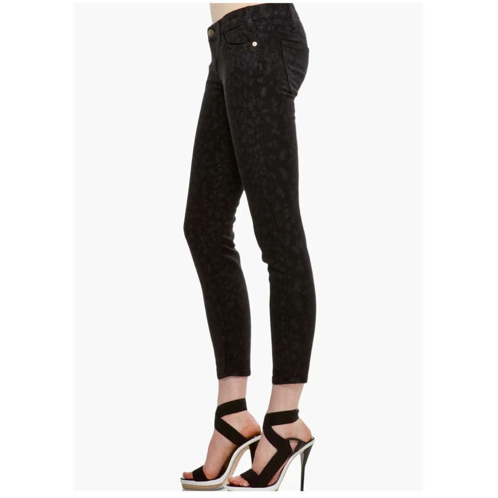 CURRENT ELLIOTT Black Leopard The Stiletto Jeans
